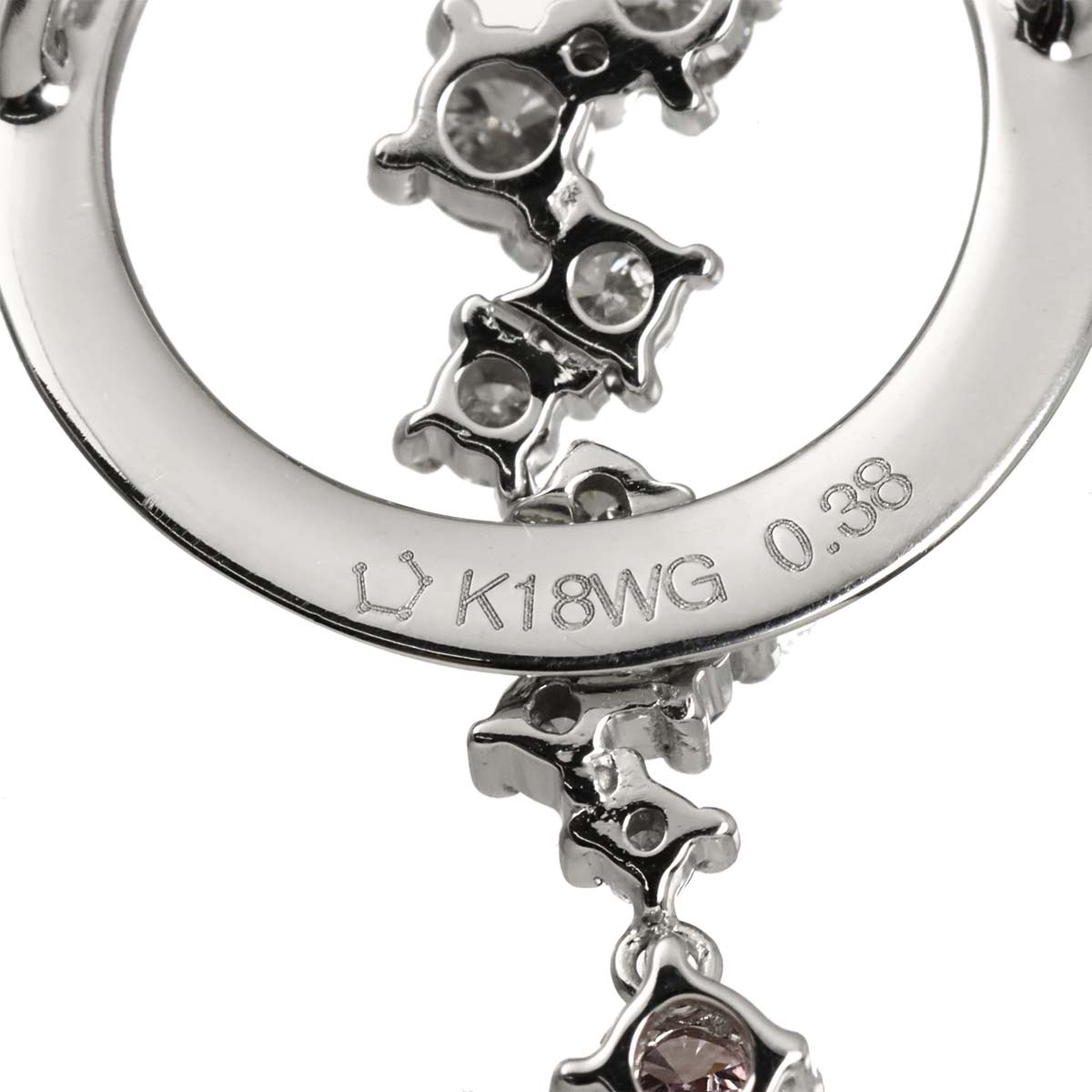 Diamond 0.38ct Necklace 18K WG 750