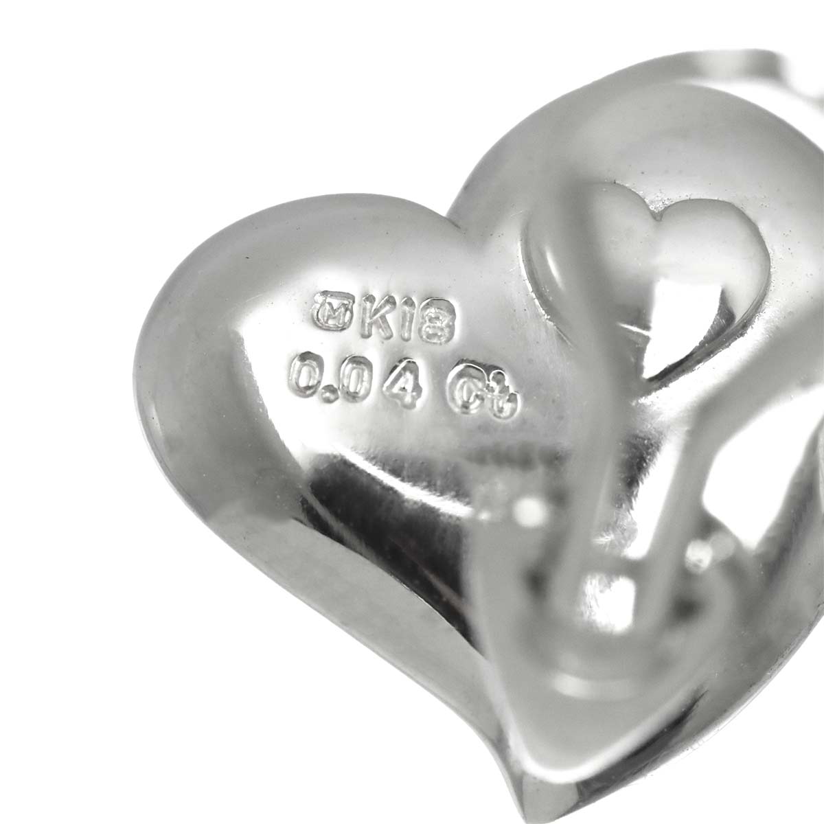 Diamond 0.04ct/0.04ct Earrings 18K White Gold 750