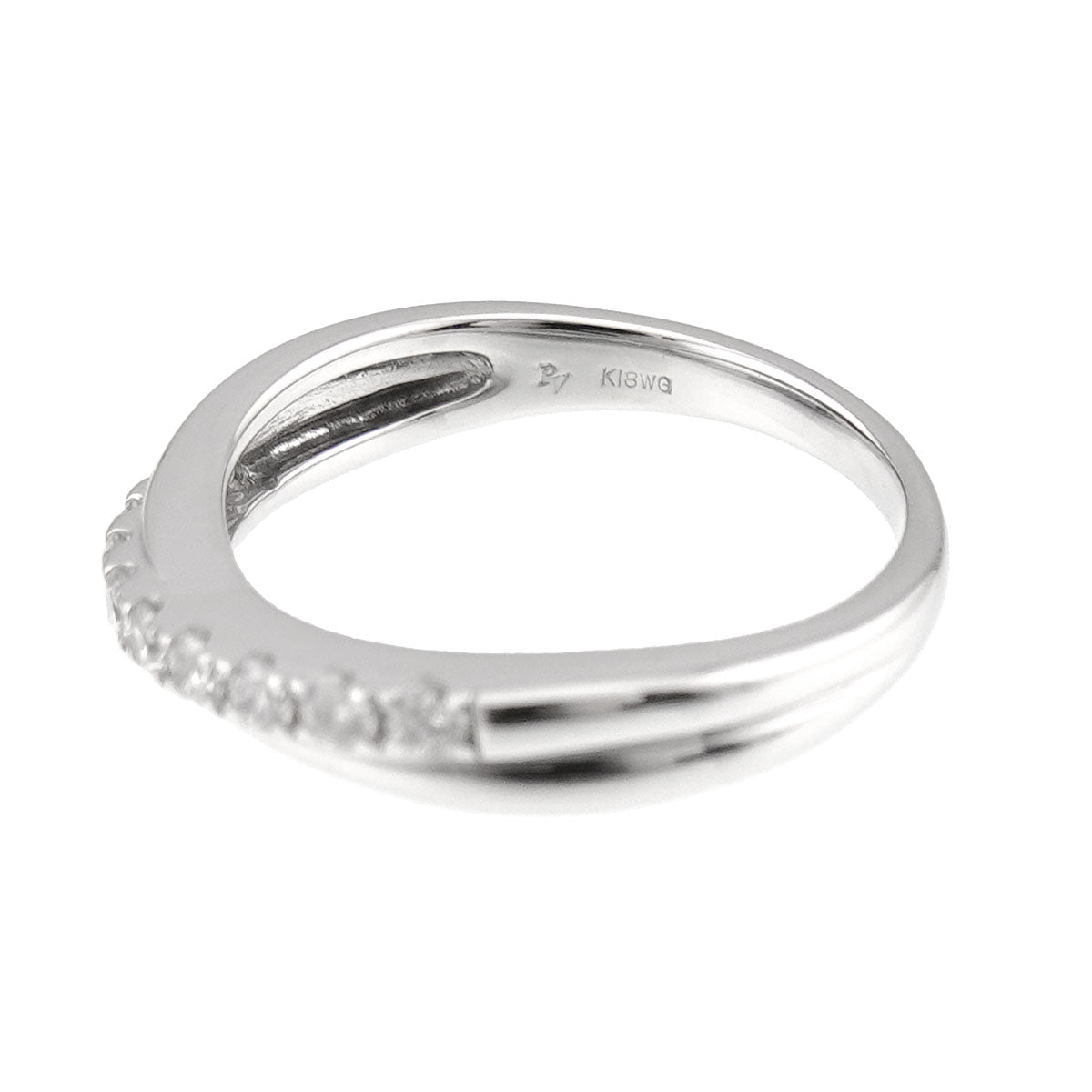 Diamond 0.23ct Ring 18K WG 750 Size5.25(US)
