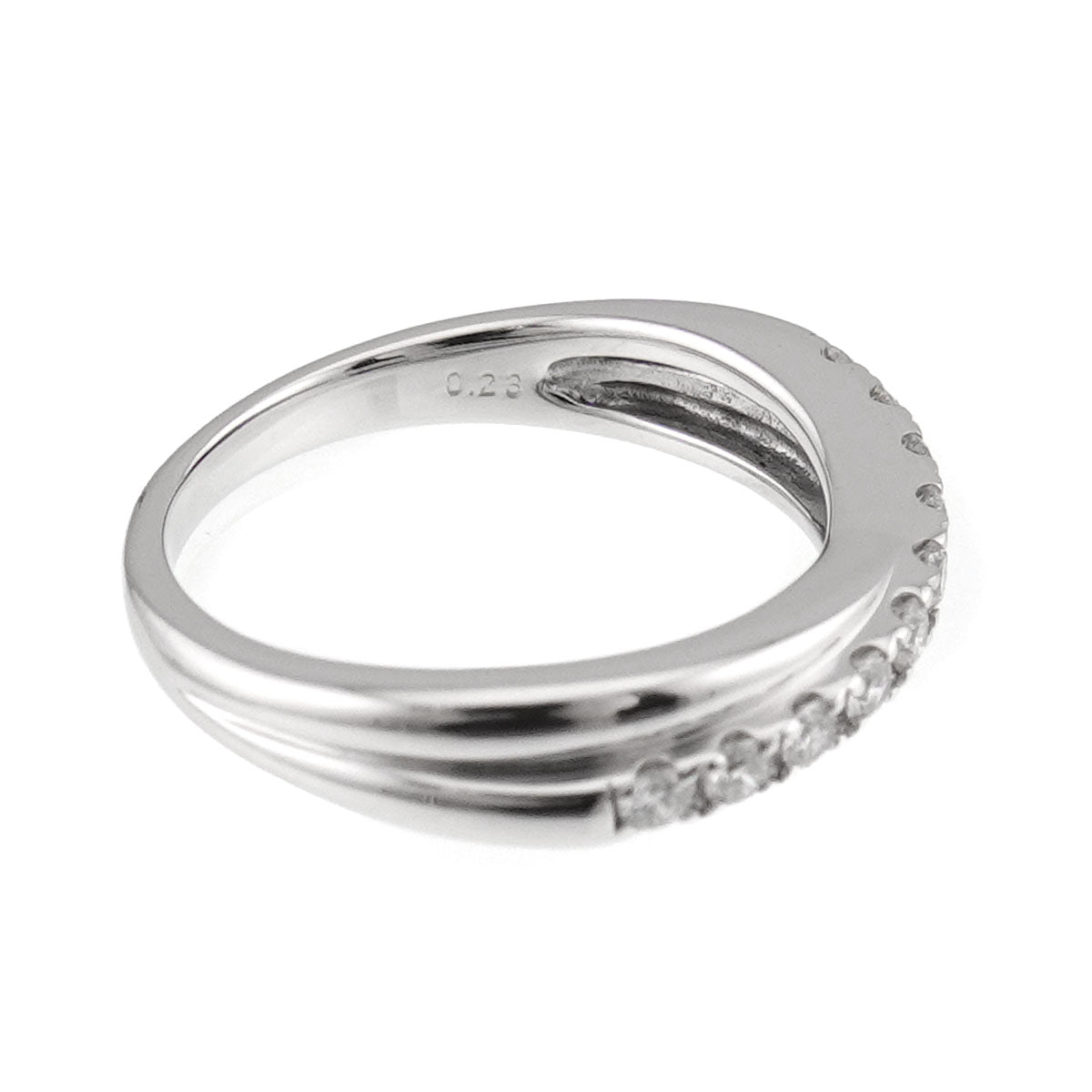 Diamond 0.23ct Ring 18K WG 750 Size5.25(US)