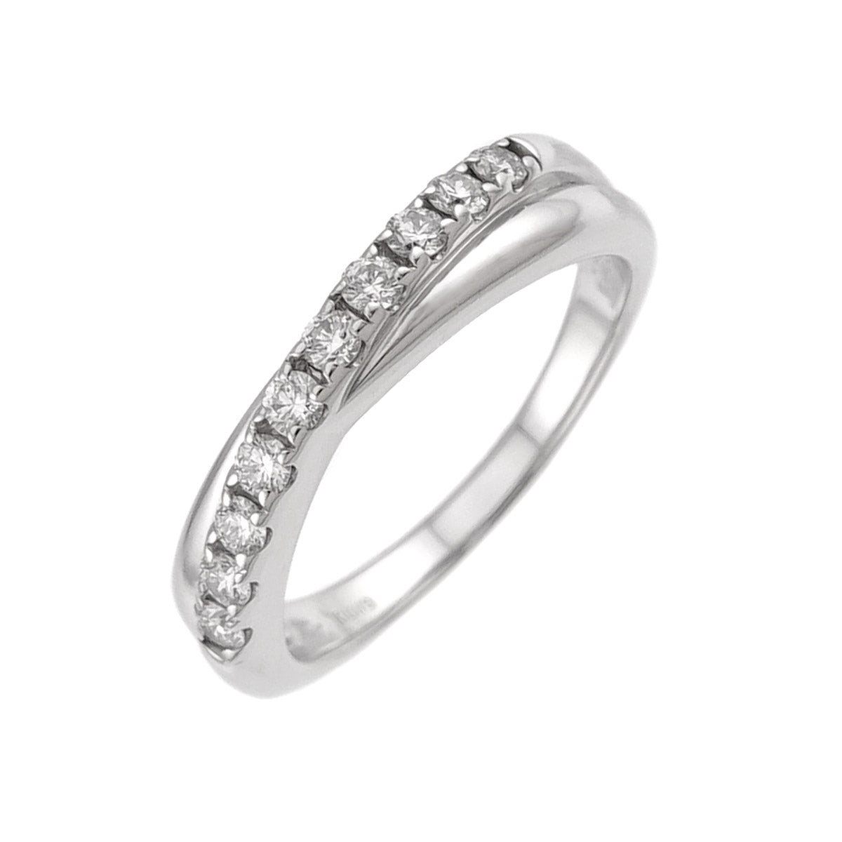 Diamond 0.23ct Ring 18K WG 750 Size5.25(US)