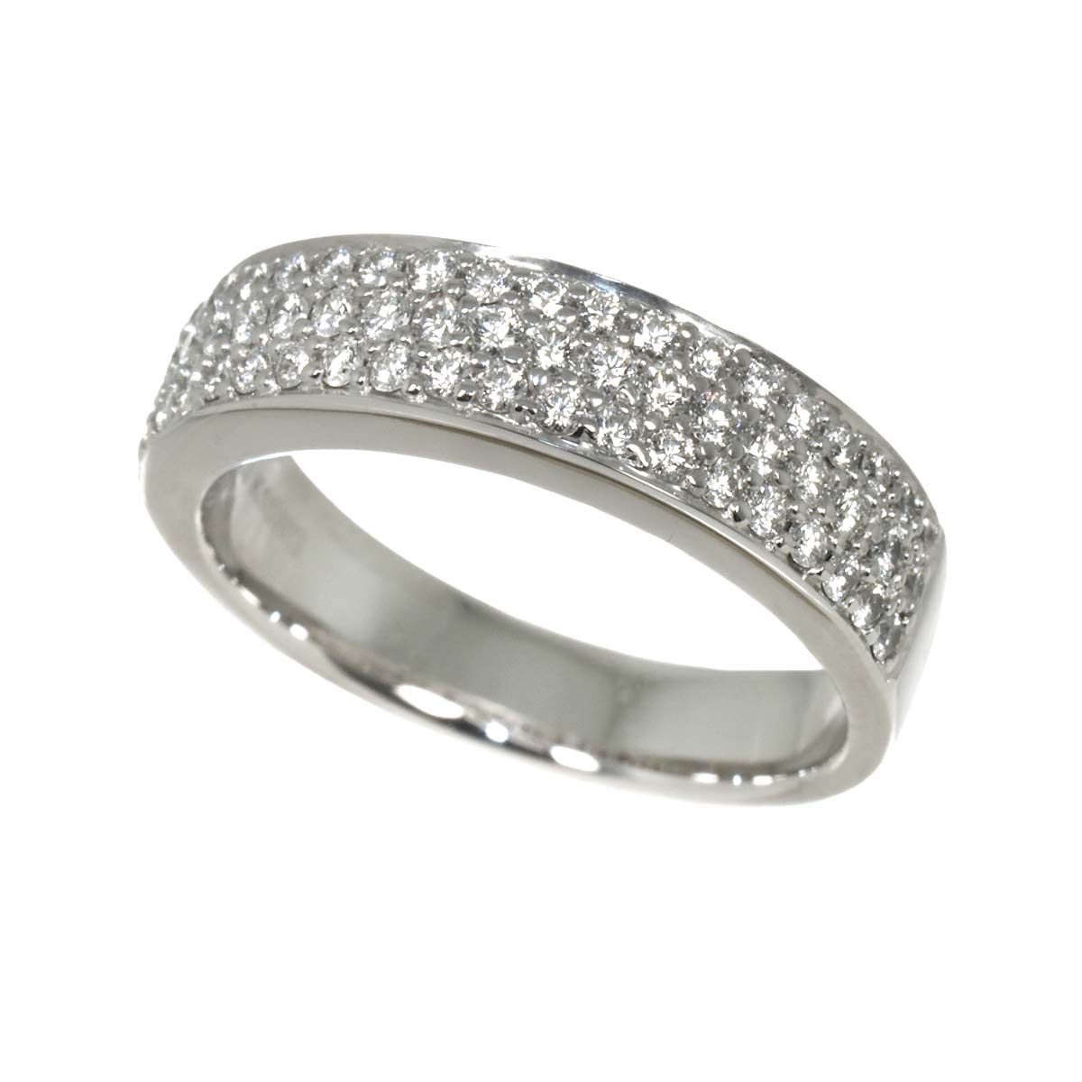 Diamond 0.61ct Ring 18K WG 750 size7.25(US)