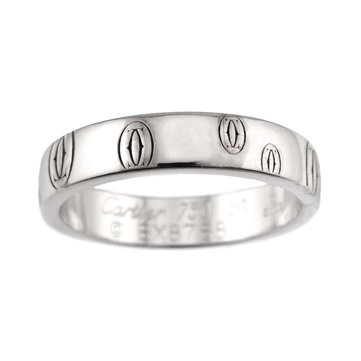 Happy Birthday Ring 18K White Gold 750 Size51 5.5-5.75(US)