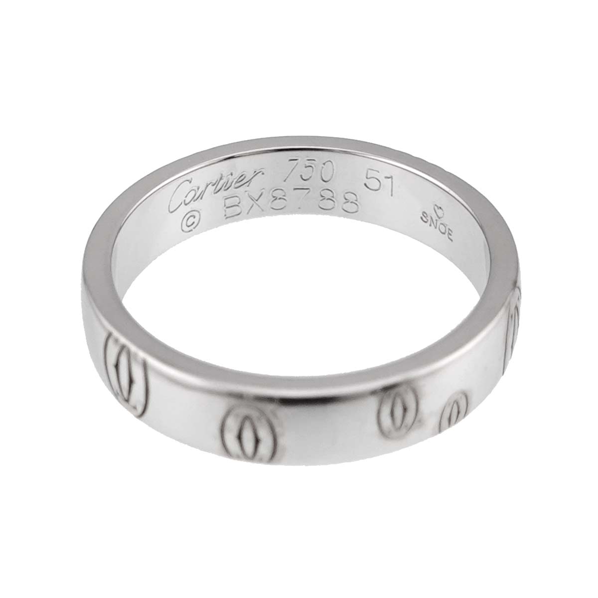 Happy Birthday Ring 18K White Gold 750 Size51 5.5-5.75(US)