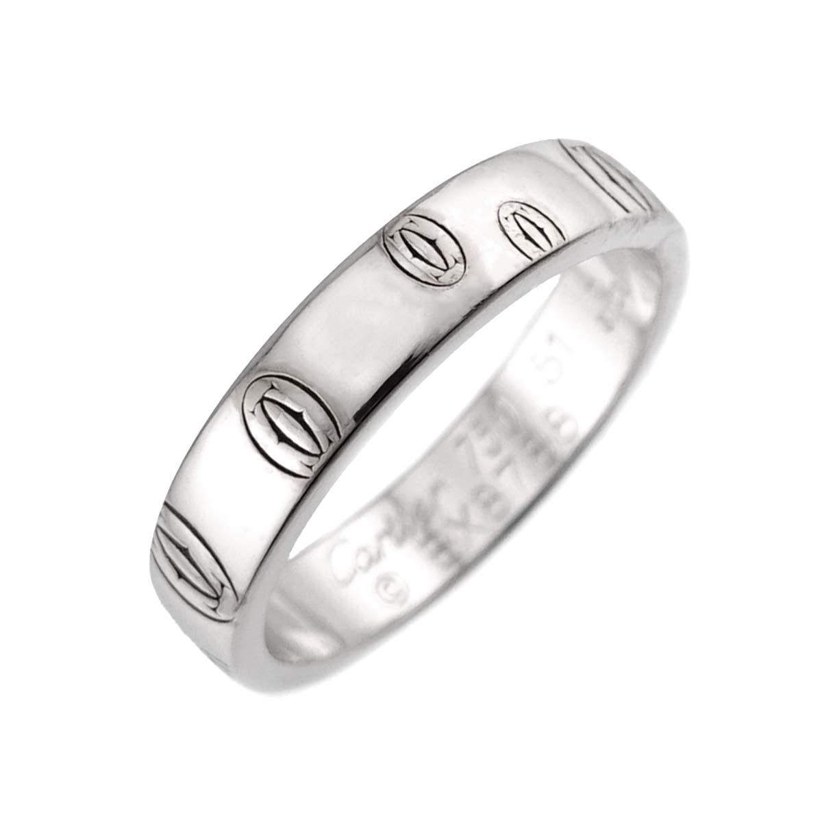 Happy Birthday Ring 18K White Gold 750 Size51 5.5-5.75(US)