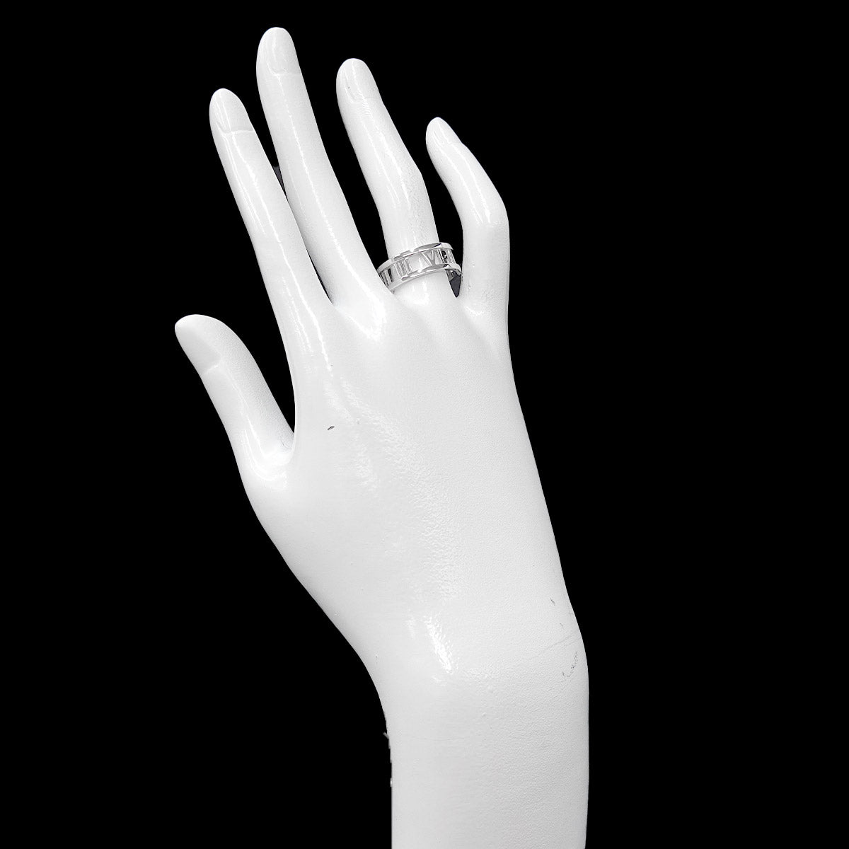 Atlas Diamond Ring 18K White Gold 750 size6.75(US)