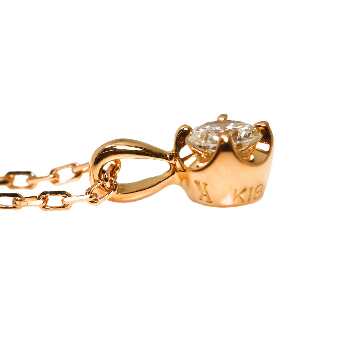 Diamond 0.05ct Necklace 18K PG 750