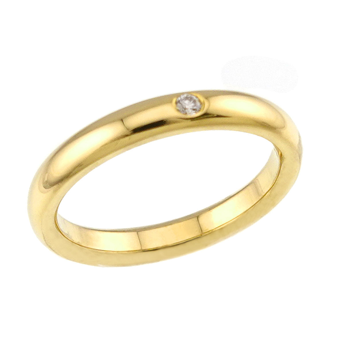 Stacking Diamond 1P Ring 18K Yellow Gold 750 Size4.75-5(US)