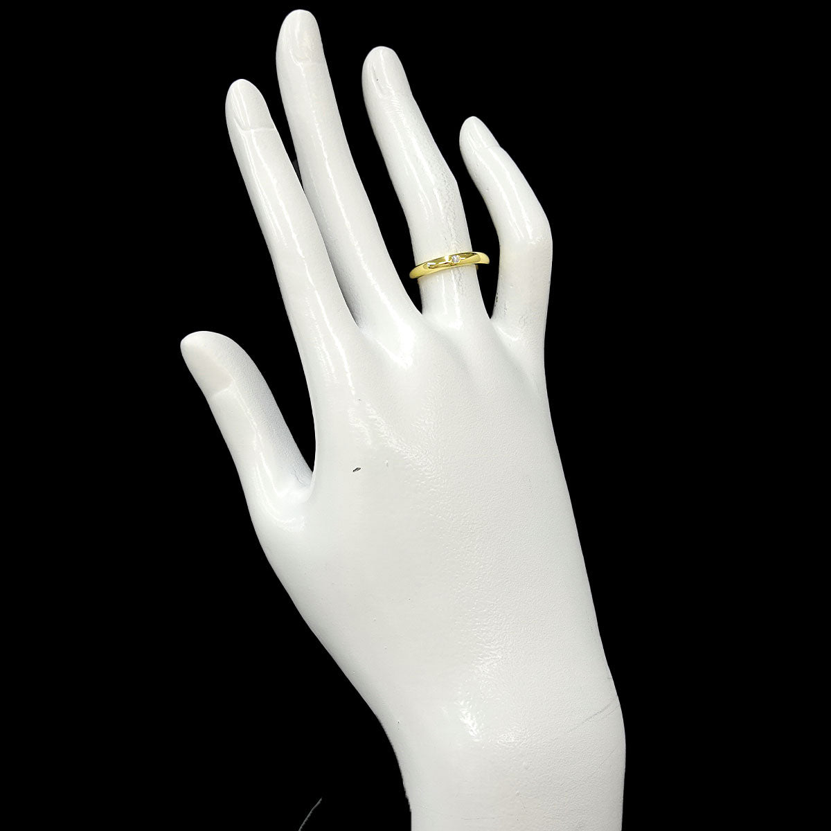 Stacking Diamond 1P Ring 18K Yellow Gold 750 Size4.75-5(US)