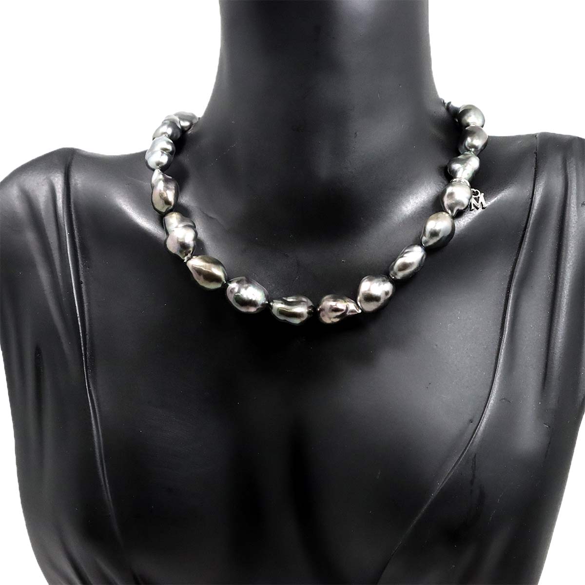 Baroque Pearl Necklace 18K White Gold 750