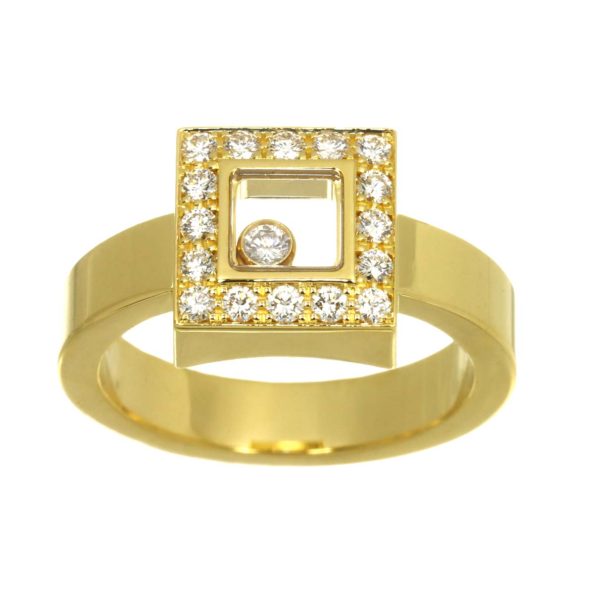 Happy Diamond Ring 18K YG 750 Size6.25-6.5(US)