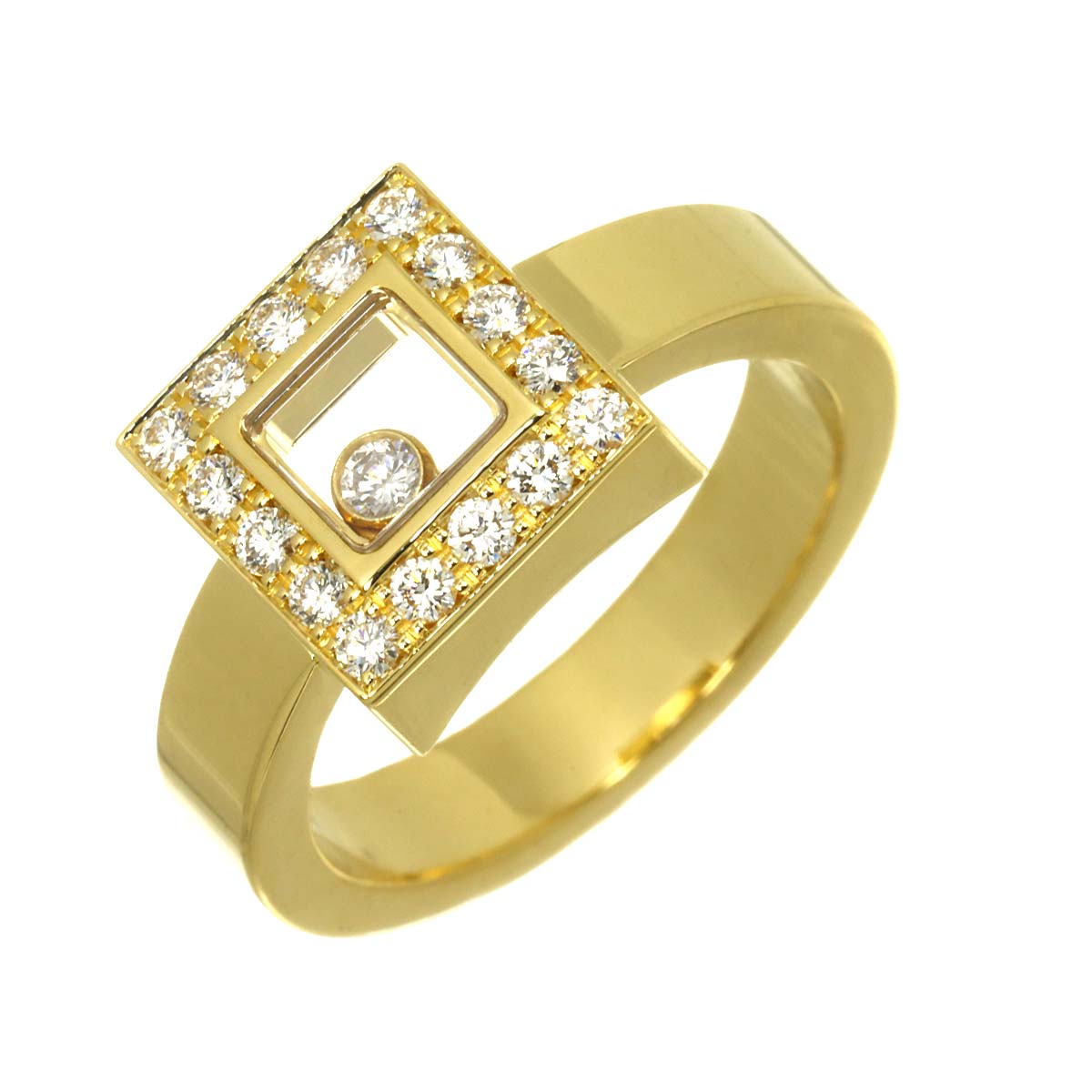 Happy Diamond Ring 18K YG 750 Size6.25-6.5(US)