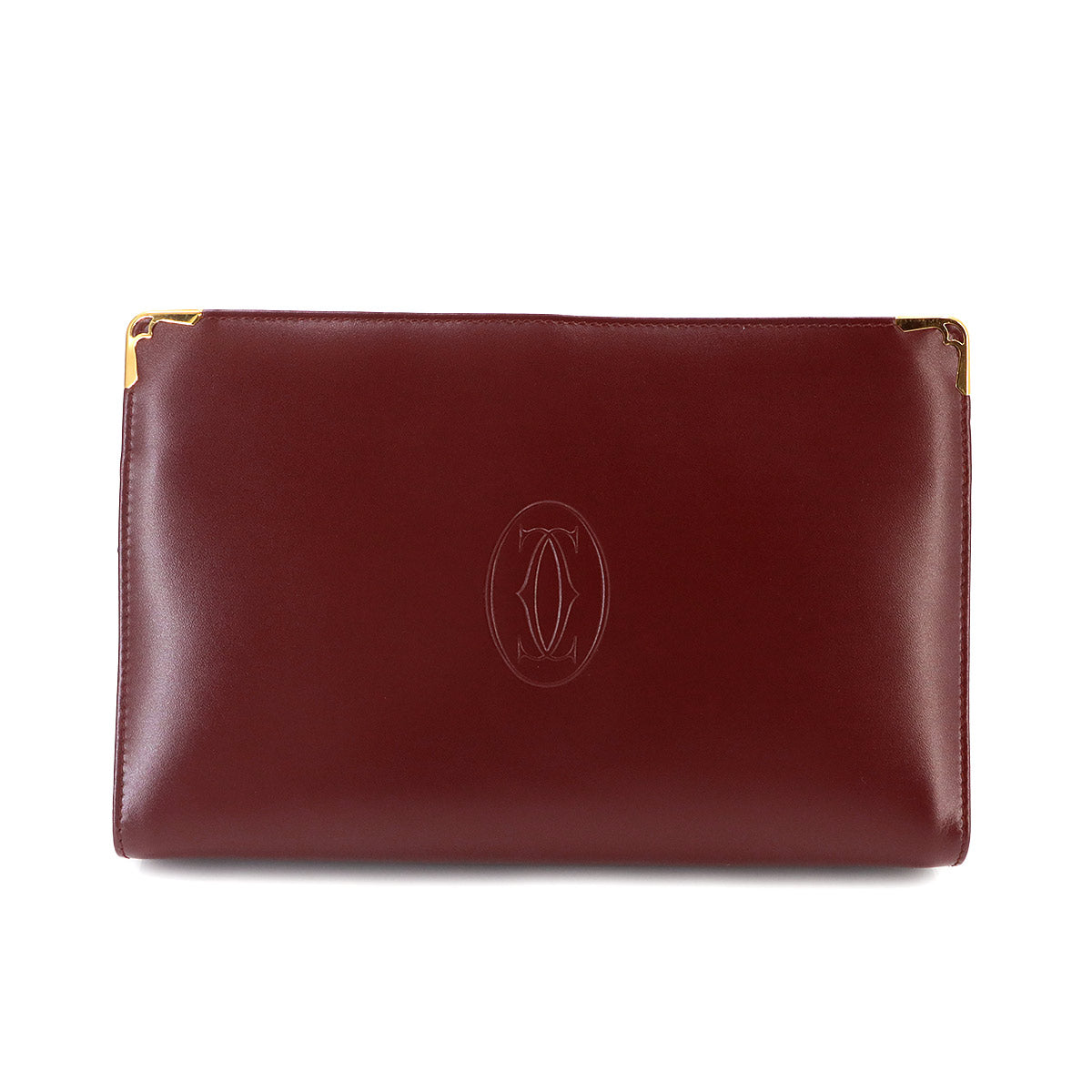 Must Line Clutch Bag Leather Bordeaux Purse