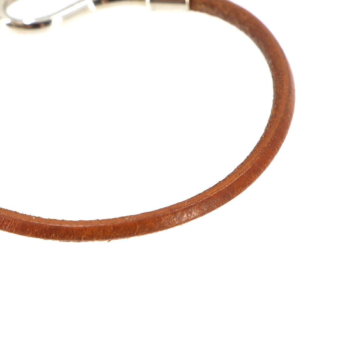 Jumbo Bracelet Leather Brown Silver Accessory