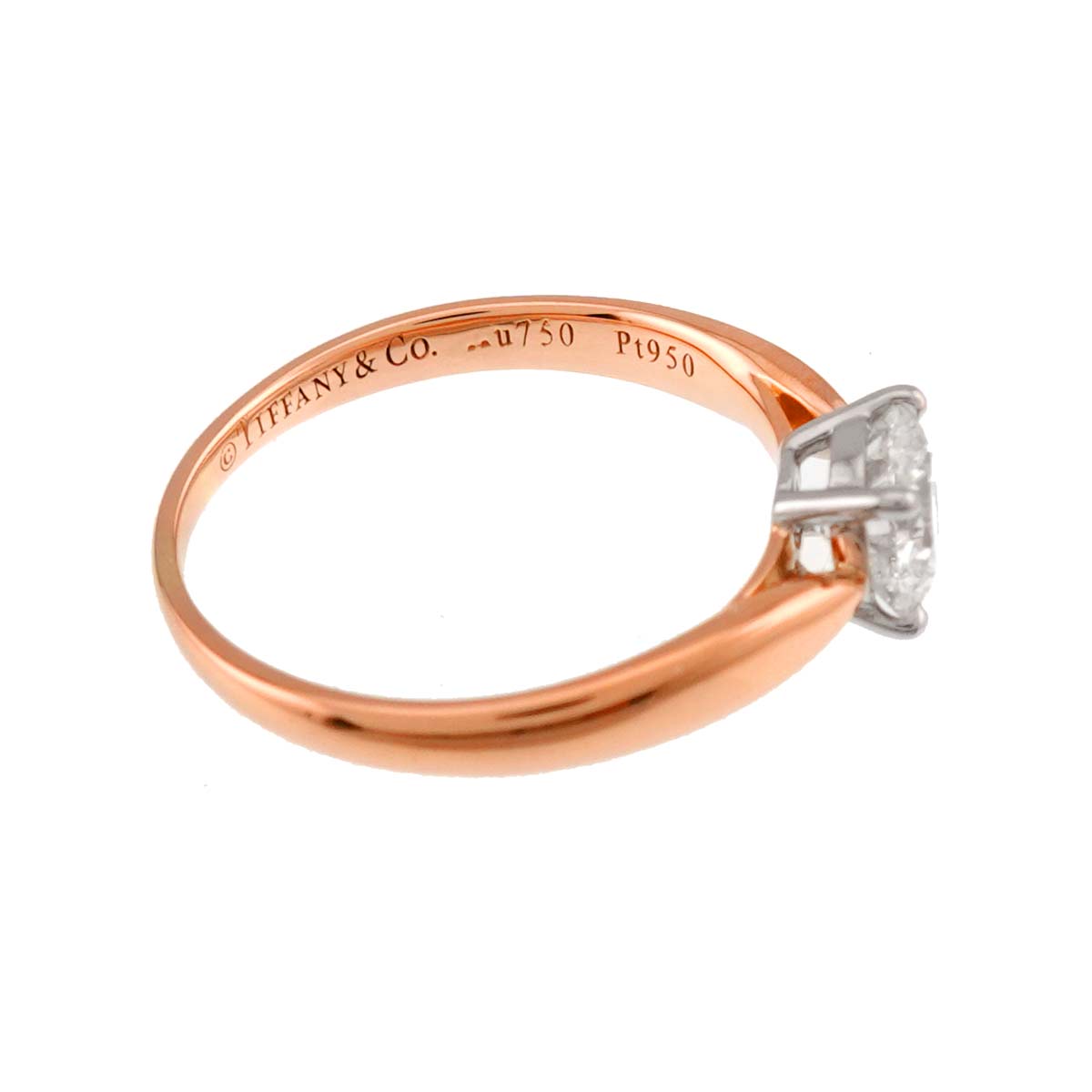 Harmony Diamond 0.82ct Ring Pt 18K PG Size6(US)
