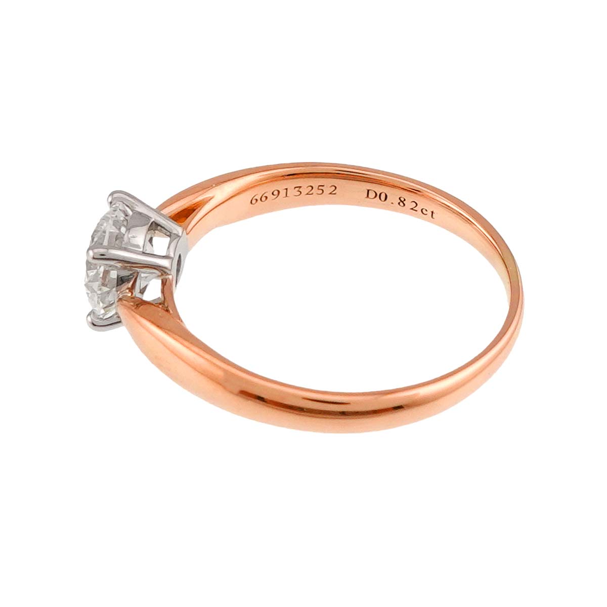 Harmony Diamond 0.82ct Ring Pt 18K PG Size6(US)