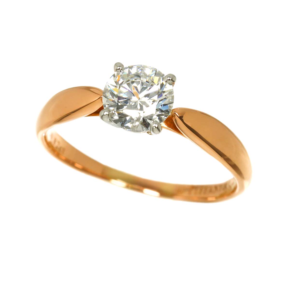 Harmony Diamond 0.82ct Ring Pt 18K PG Size6(US)