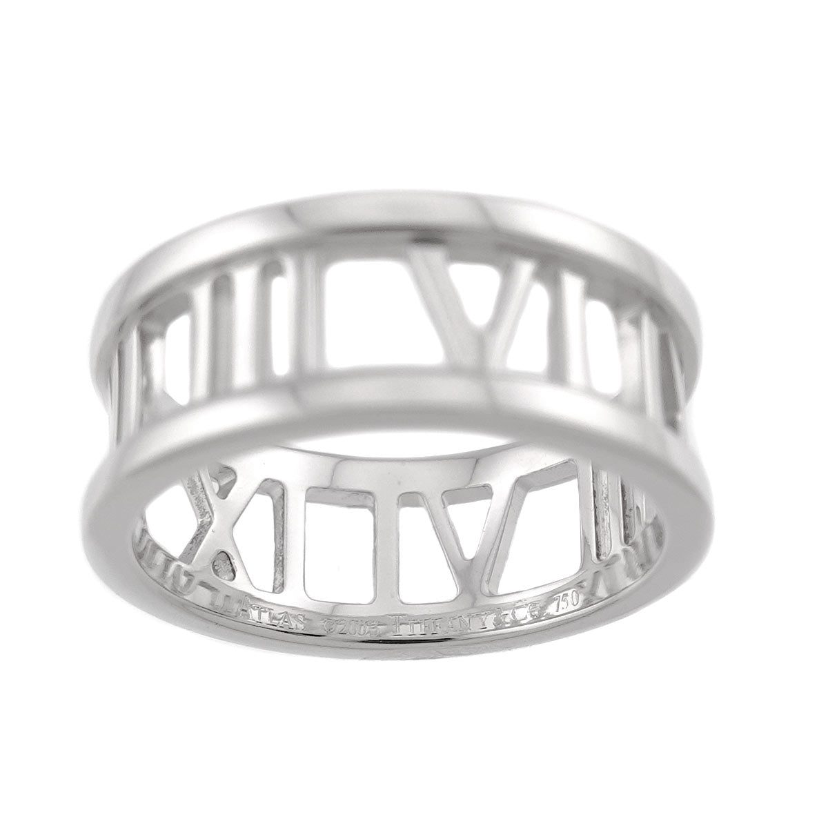 Atlas Ring 18K White Gold 750 size4(US)