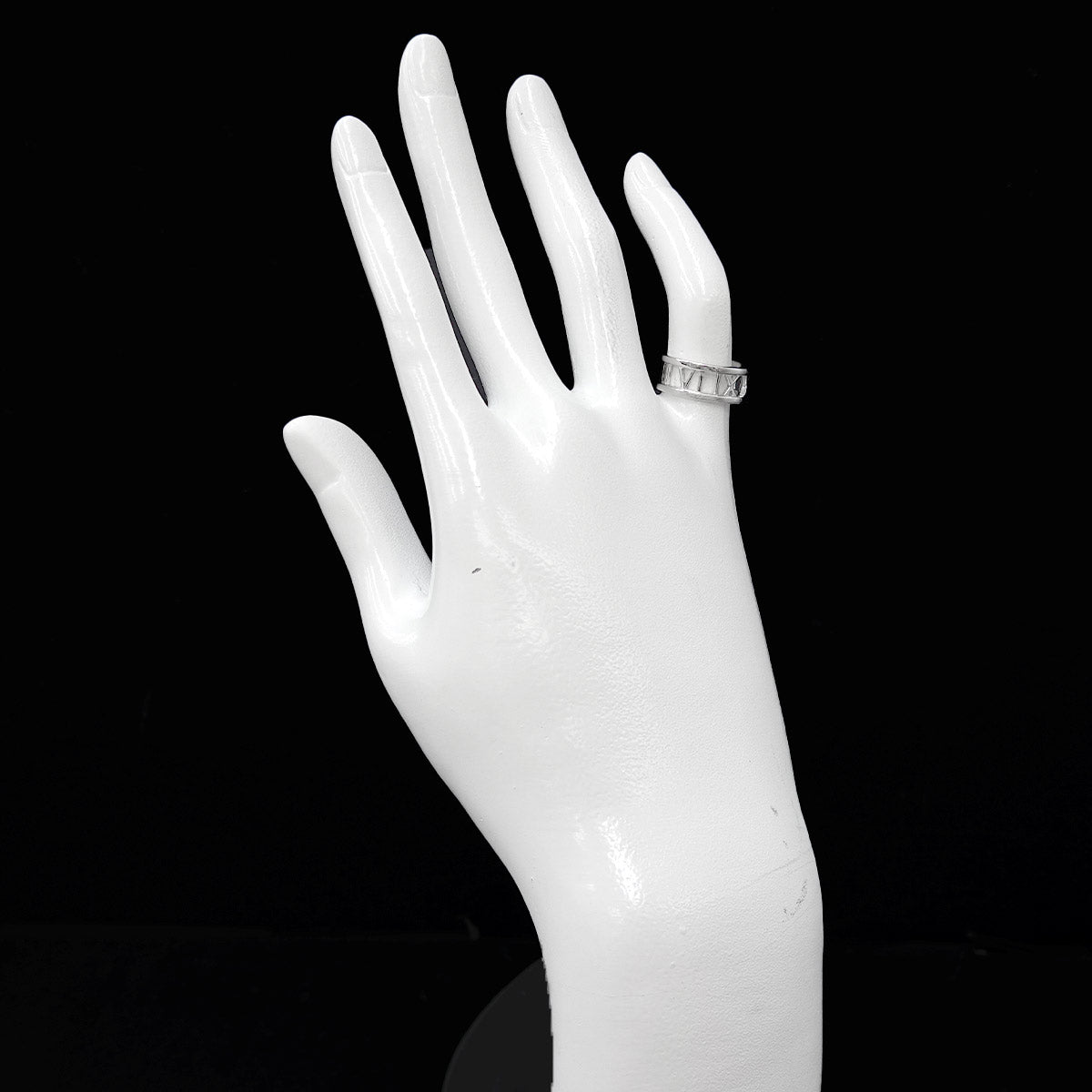 Atlas Ring 18K White Gold 750 size4(US)