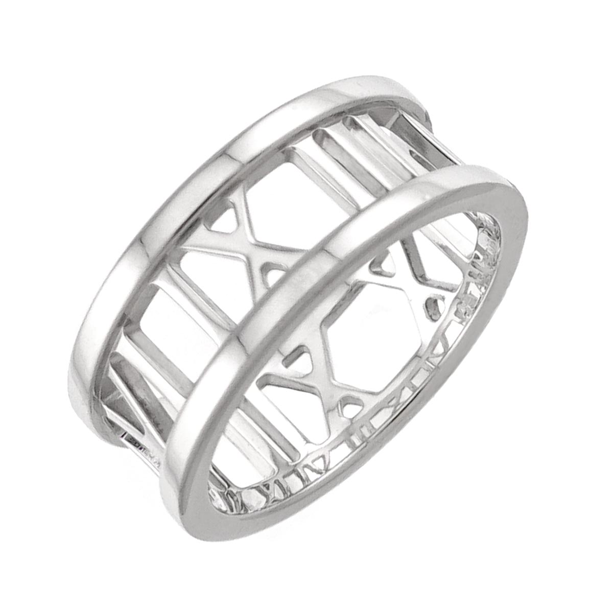 Atlas Ring 18K White Gold 750 size4(US)