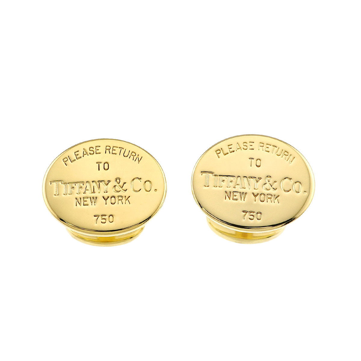 Return to Cuff links 18K Yellow Gold 750