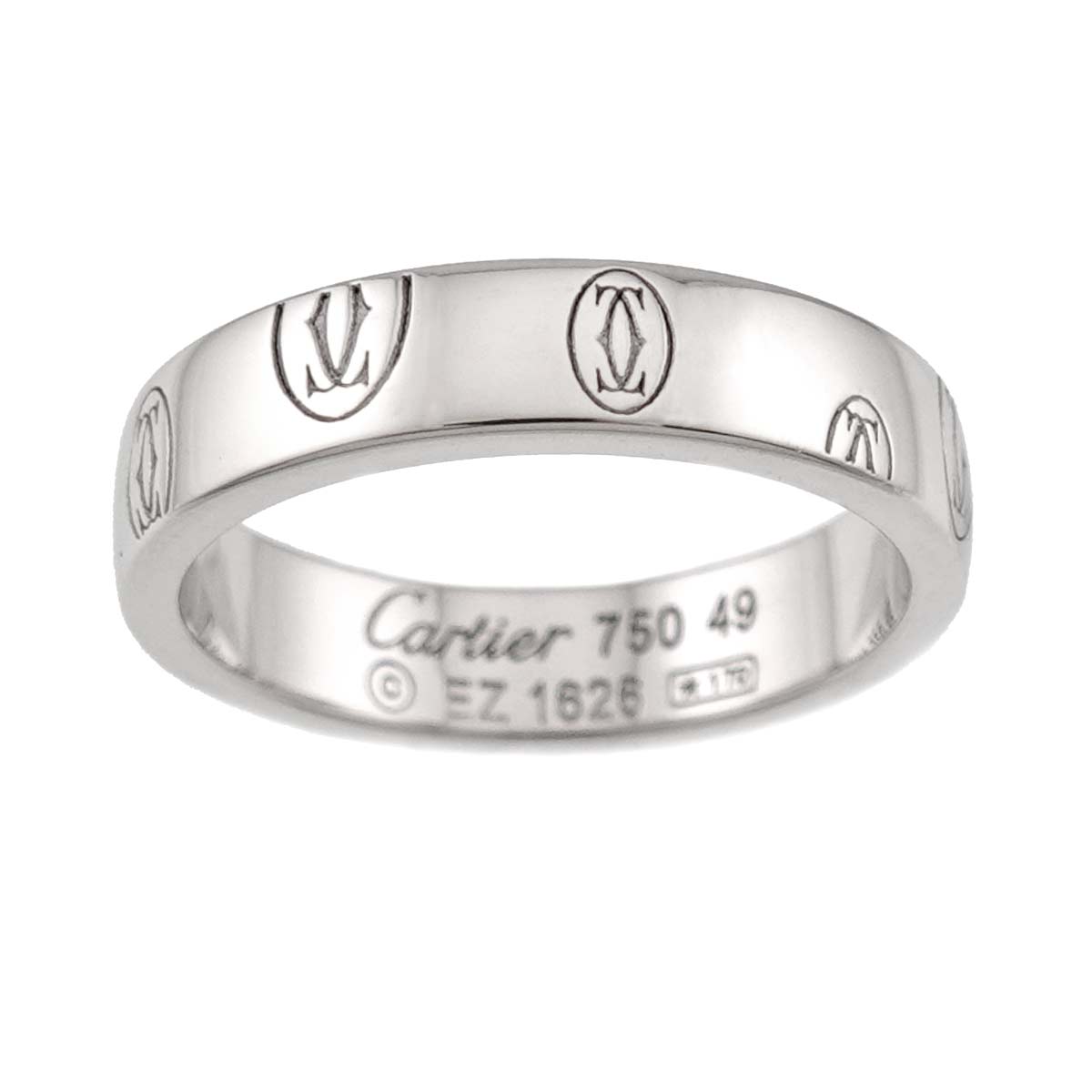 Happy Birthday SM Ring 18K White Gold 750 Size49 4.75-5(US)