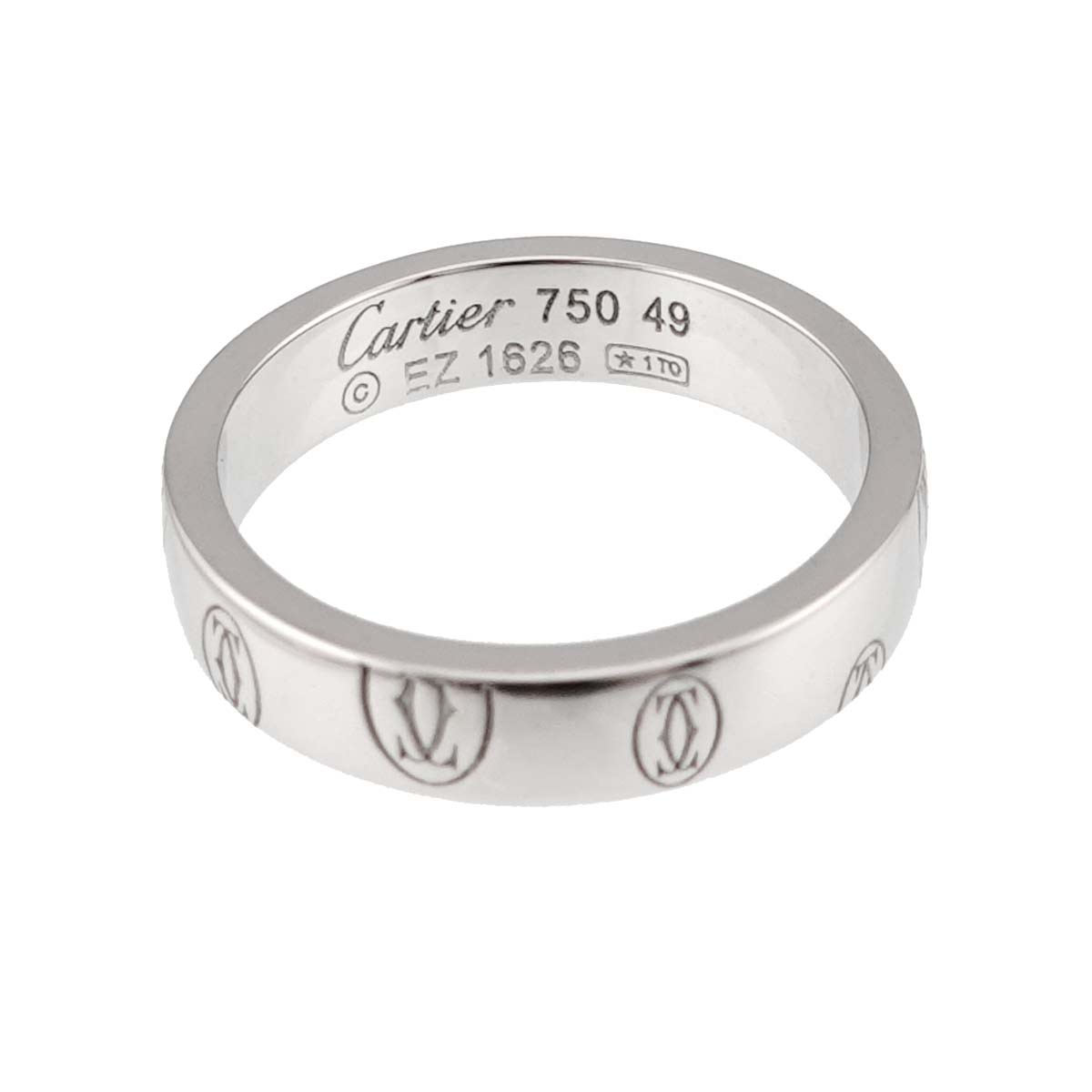 Happy Birthday SM Ring 18K White Gold 750 Size49 4.75-5(US)