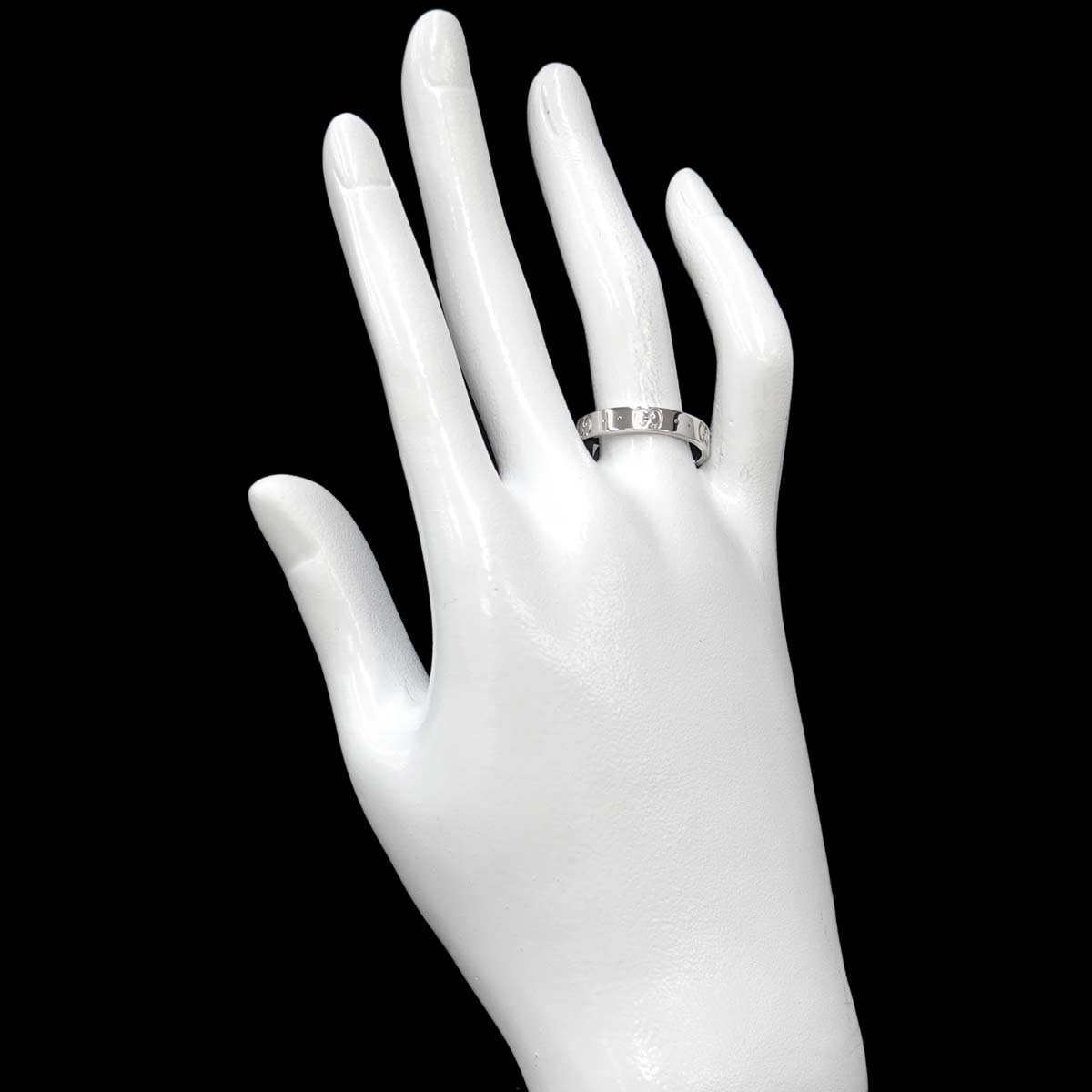 Happy Birthday SM Ring 18K White Gold 750 Size49 4.75-5(US)