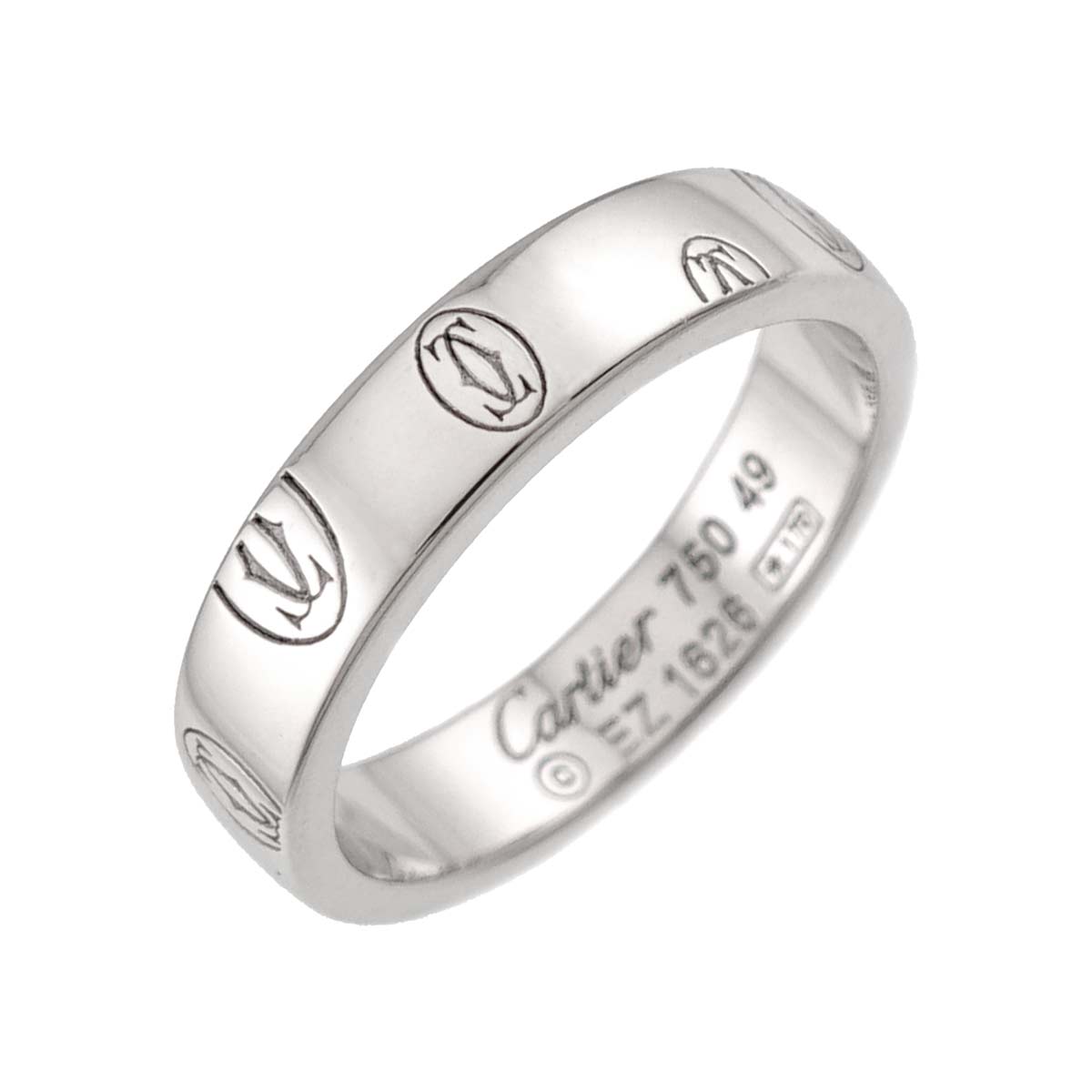Happy Birthday SM Ring 18K White Gold 750 Size49 4.75-5(US)