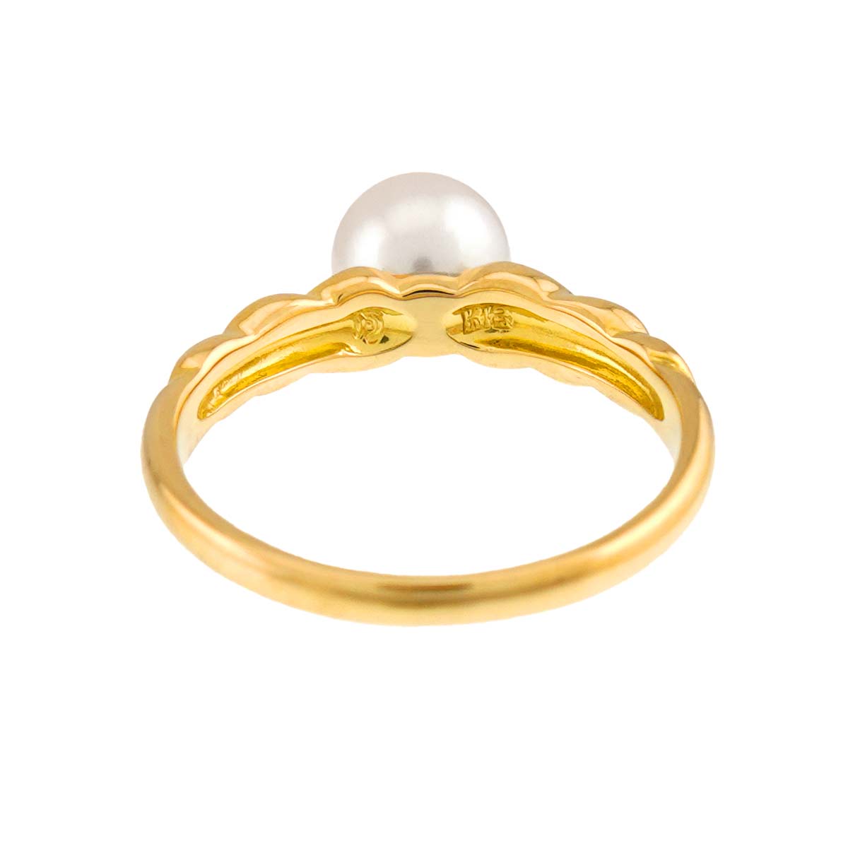 Akoya Pearl 6.7mm Ring 18K YG Size5.5-5.75(US)