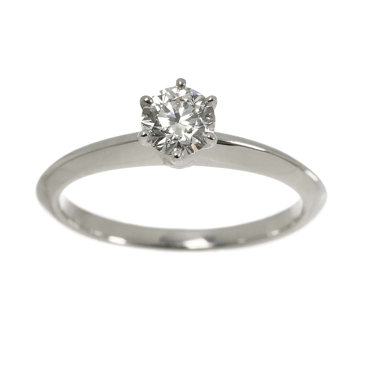 Diamond 0.42ct H/VVS1/3EX Ring Pt Platinum Size5.25-5.5(US)