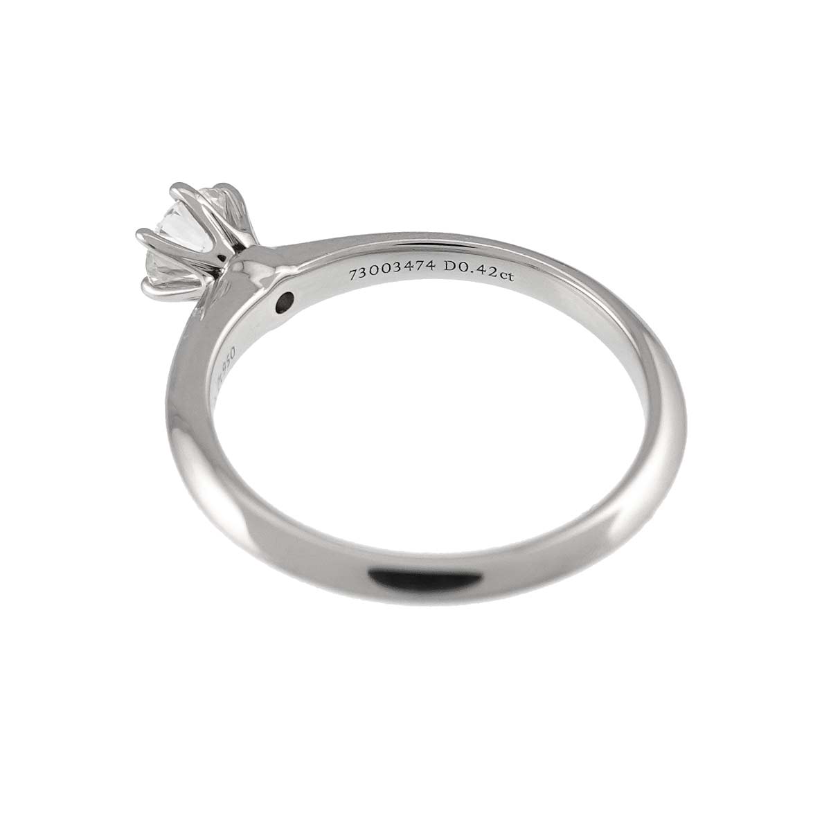 Diamond 0.42ct H/VVS1/3EX Ring Pt Platinum Size5.25-5.5(US)