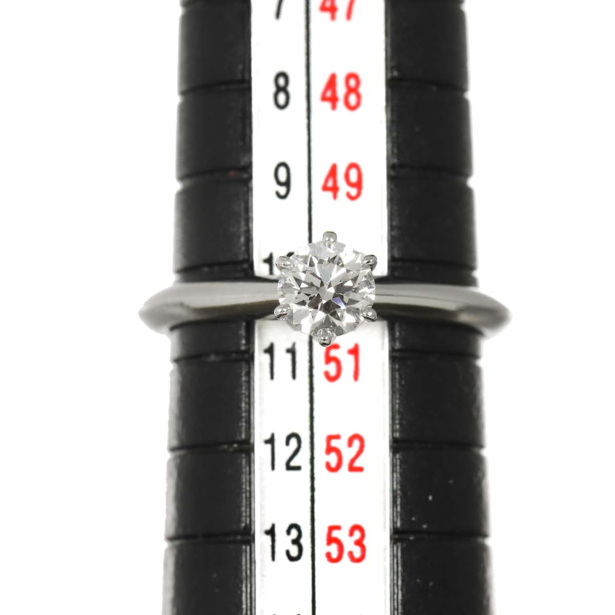 Diamond 0.42ct H/VVS1/3EX Ring Pt Platinum Size5.25-5.5(US)