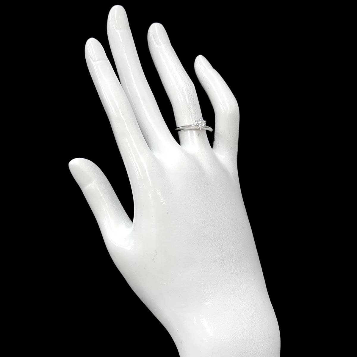 Diamond 0.42ct H/VVS1/3EX Ring Pt Platinum Size5.25-5.5(US)