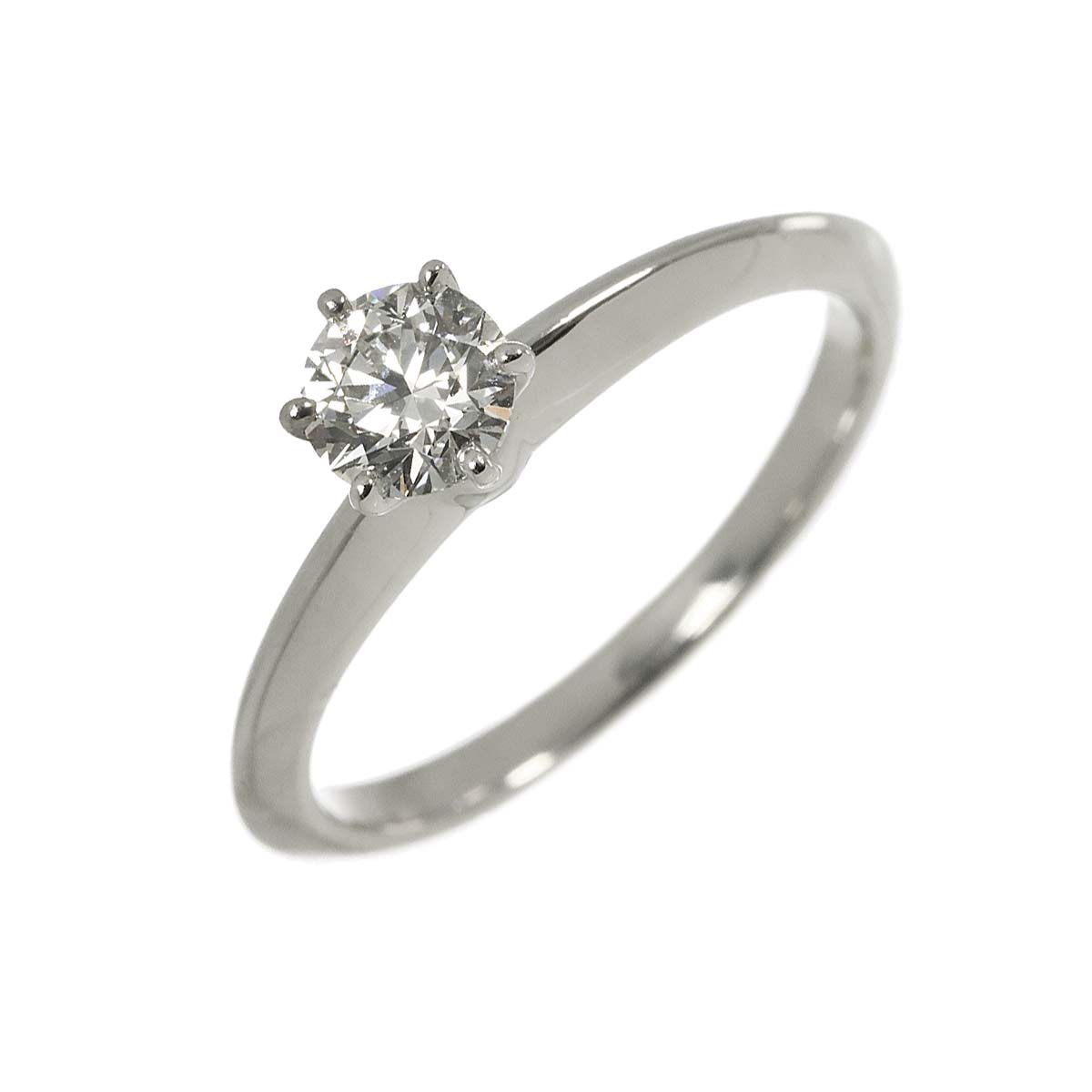 Diamond 0.42ct H/VVS1/3EX Ring Pt Platinum Size5.25-5.5(US)