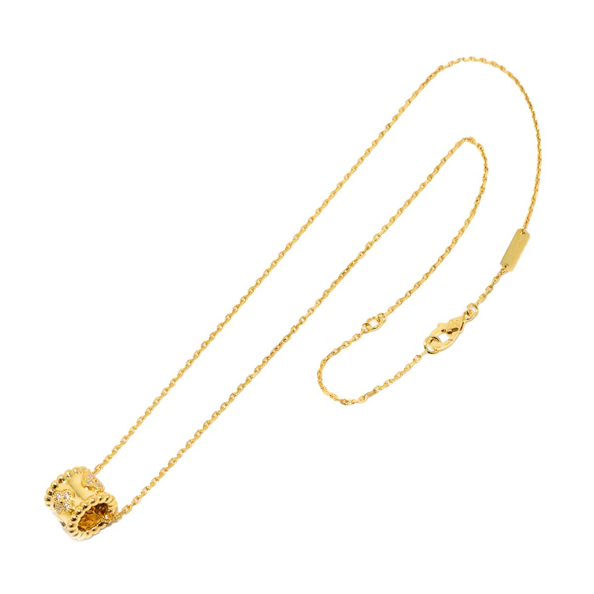 Perlee clover Diamond Necklace 18K YG 750