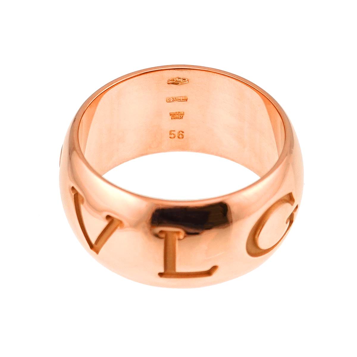 Monologo Ring 18K Pink Gold 750 Size56 7.25(US)