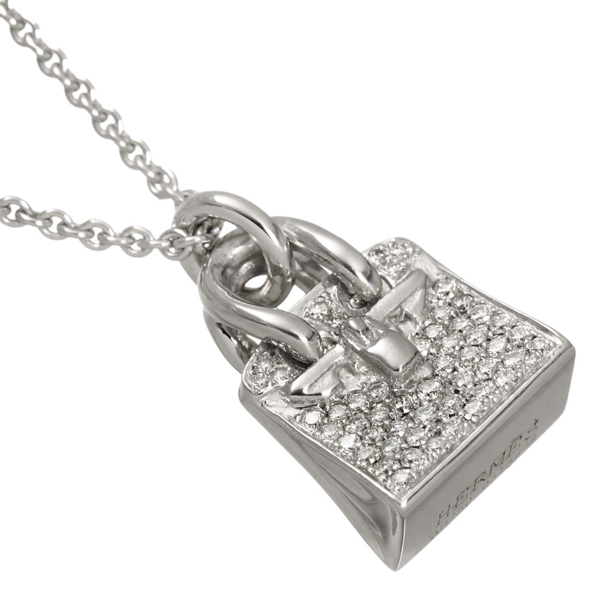 Amulet Diamond Necklace 18K White Gold 750