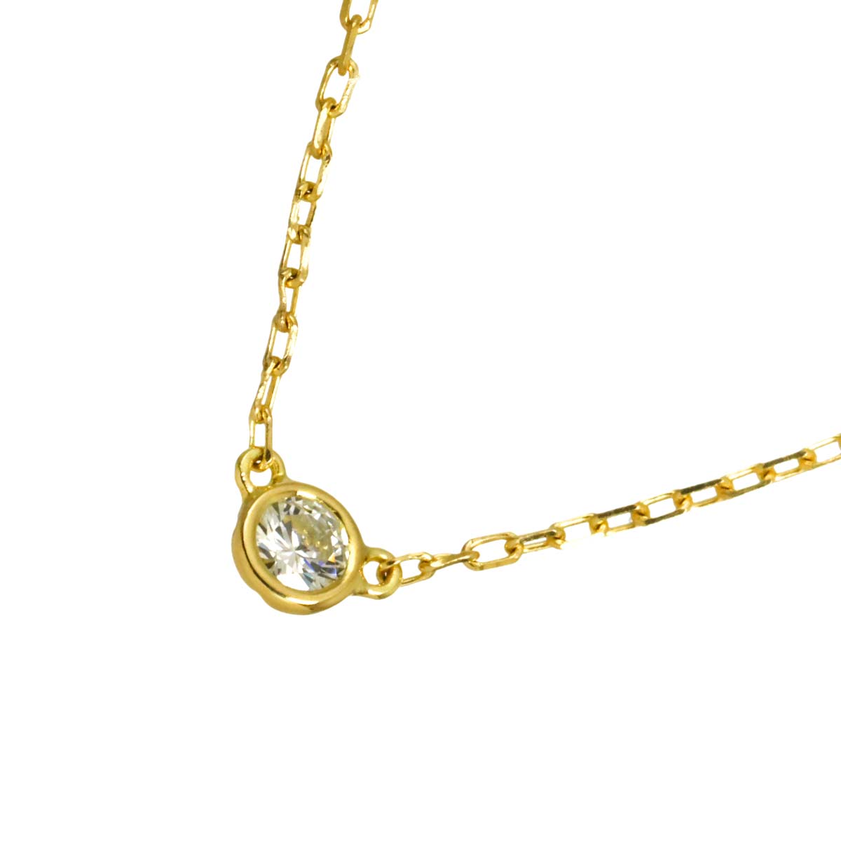 Diamond 0.06ct Necklace 18K Yellow Gold 750