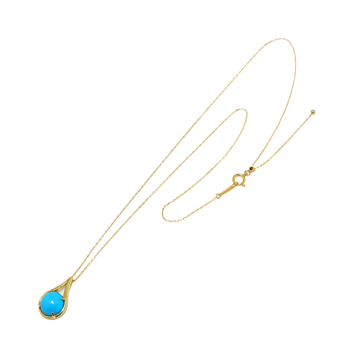 Turquoise Necklace 18K Yellow Gold 750