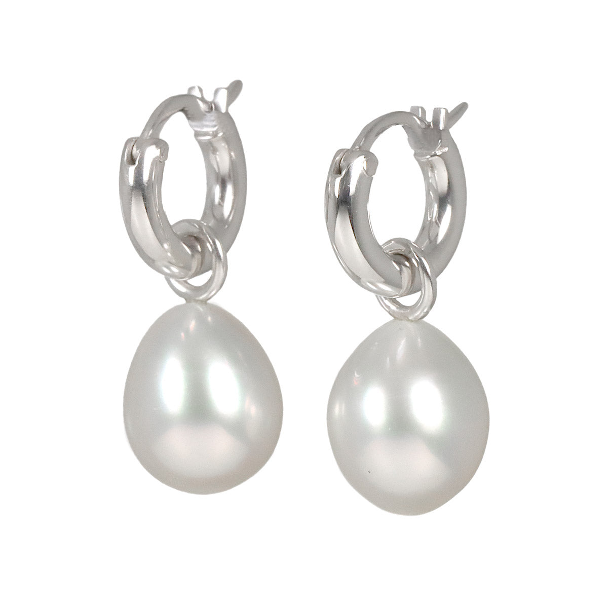 Freshwater pearl Earrings Pierced 18K WG 750
