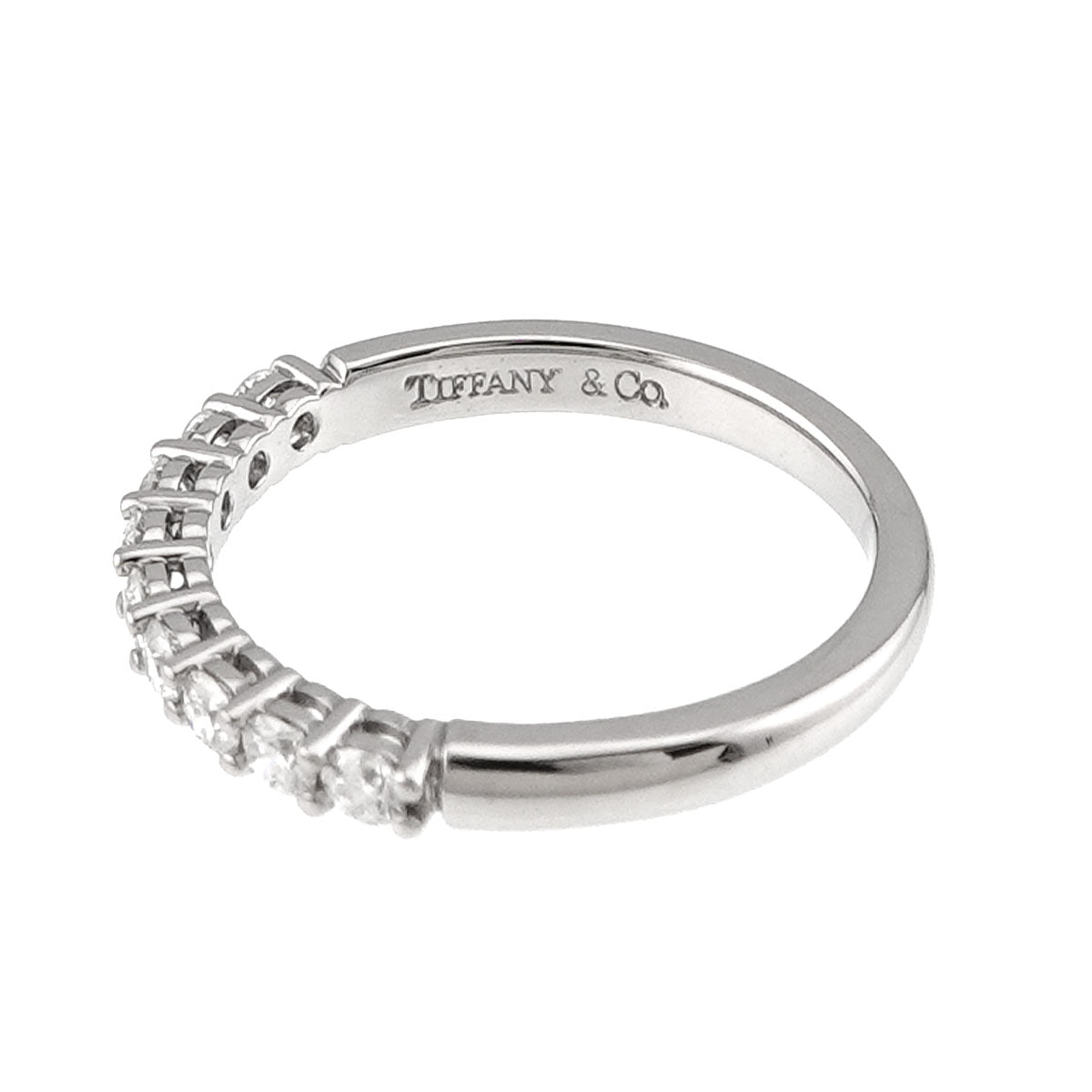 Forever Half Diamond Ring Platinum size4-4.5(US)