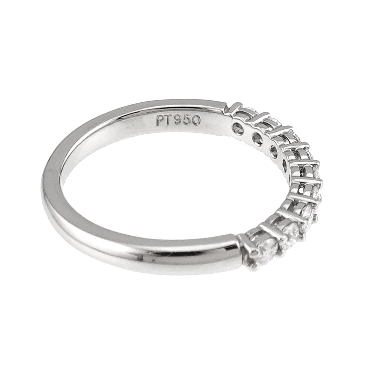 Forever Half Diamond Ring Platinum size4-4.5(US)