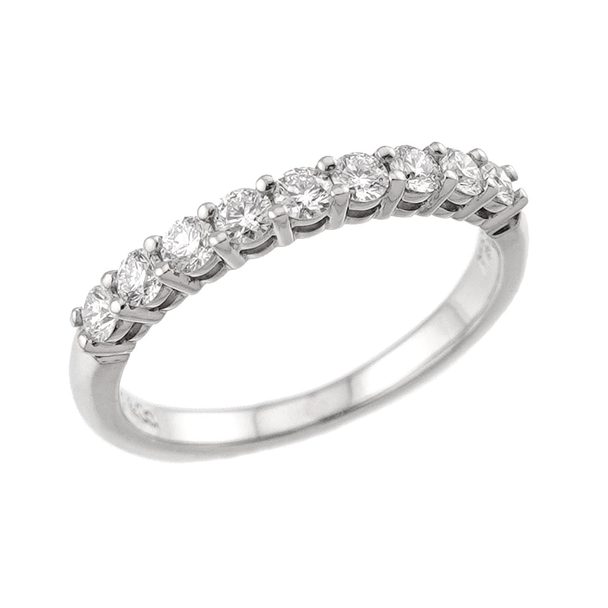 Forever Half Diamond Ring Platinum size4-4.5(US)