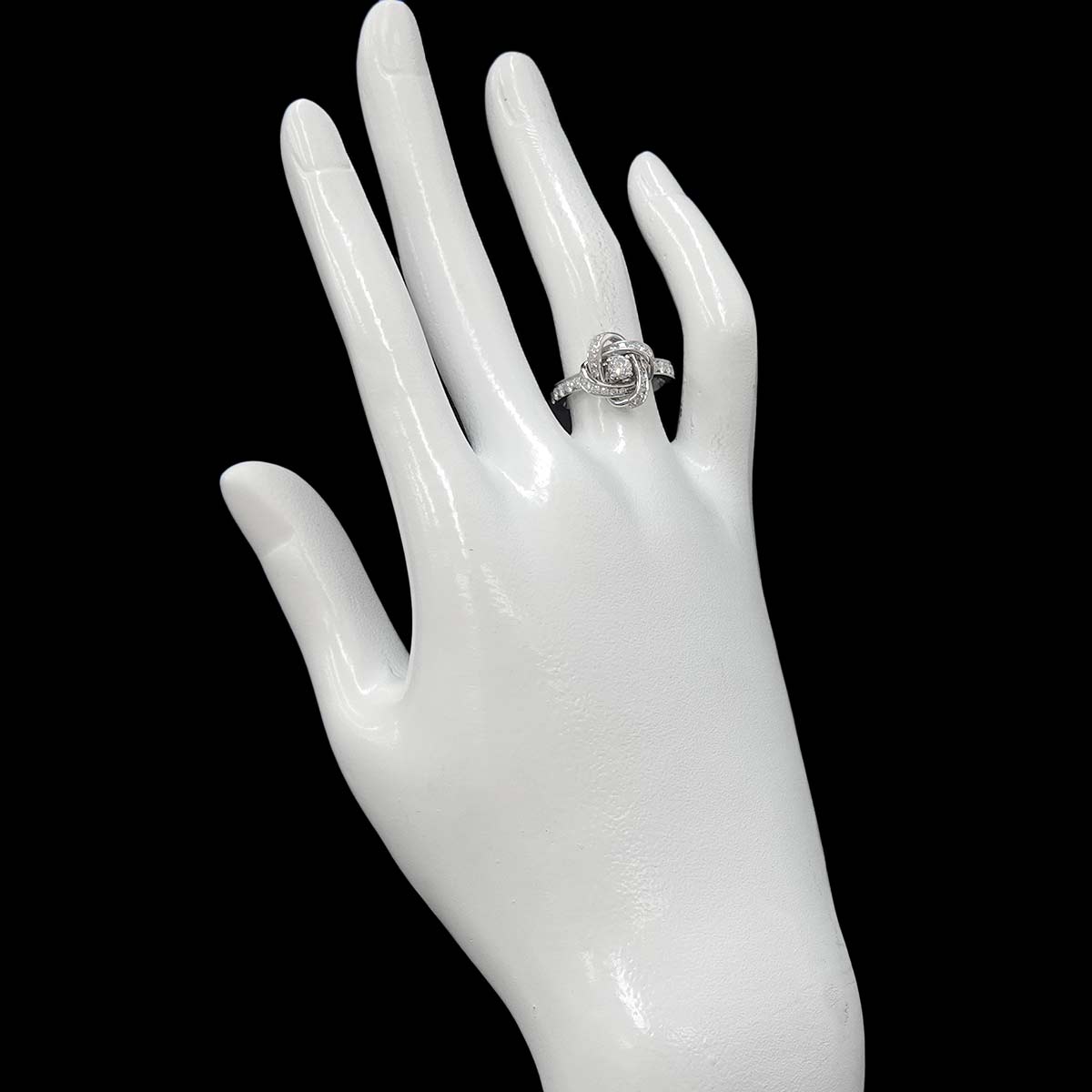 Diamond Ring 18K WG 750 Size51 5.5-5.75(US)