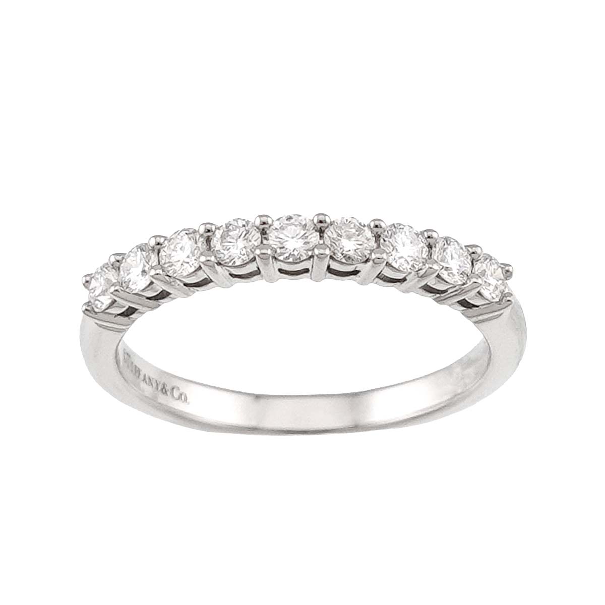 Forever Half Diamond Ring Platinum size4.5(US)