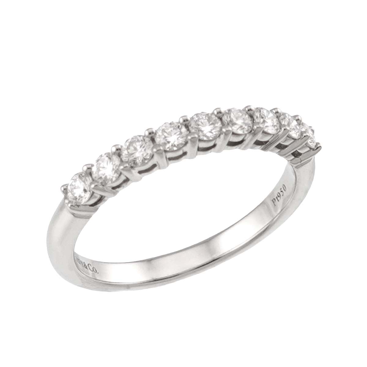 Forever Half Diamond Ring Platinum size4.5(US)