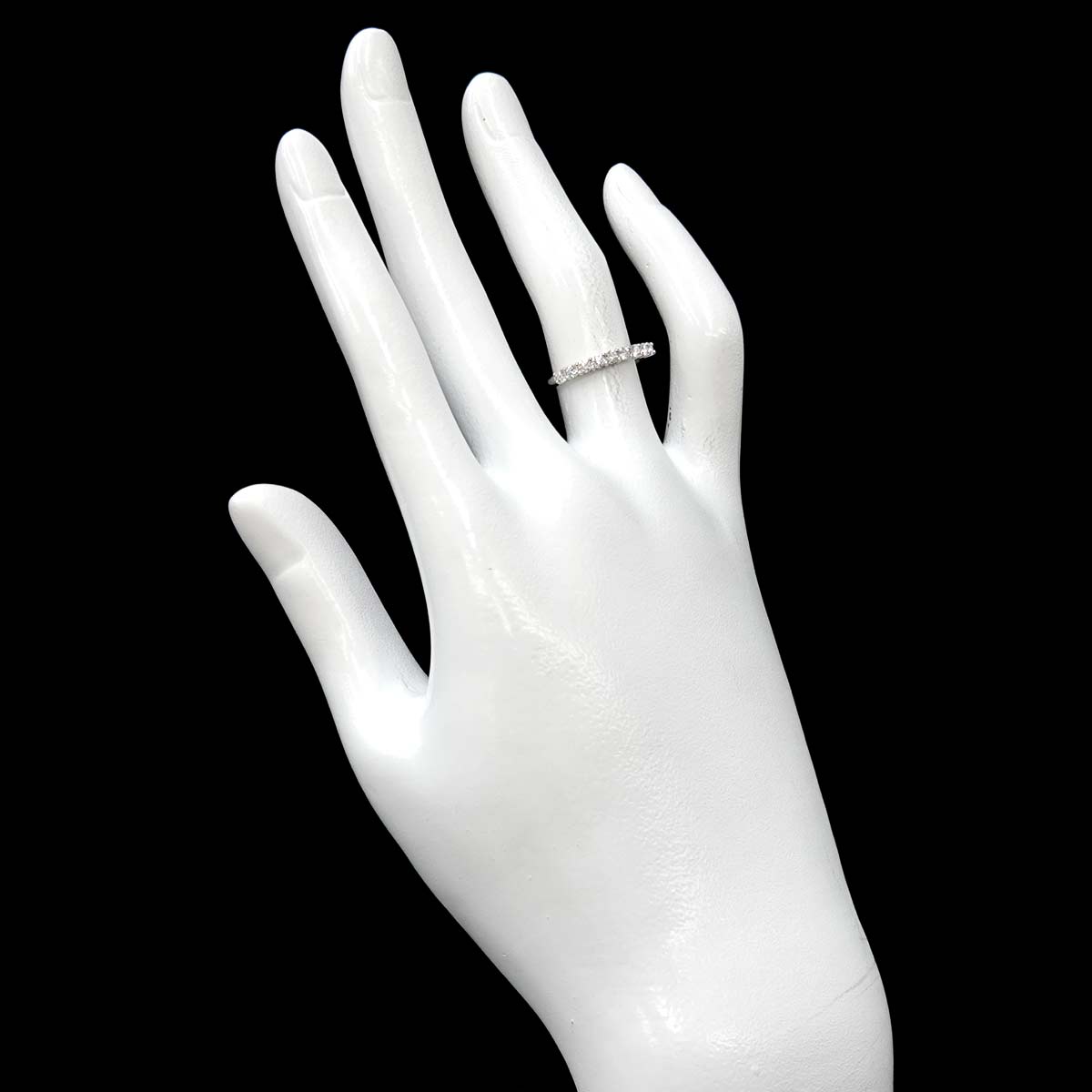Forever Half Diamond Ring Platinum size4.5(US)