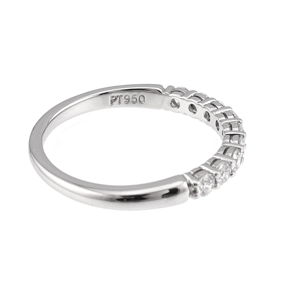 Half Diamond Ring Platinum size4.75-5(US)