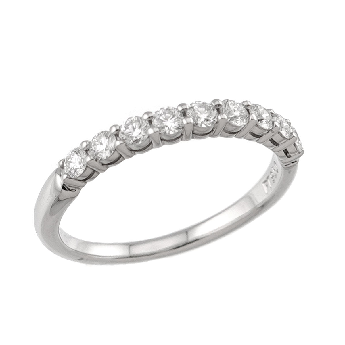 Half Diamond Ring Platinum size4.75-5(US)